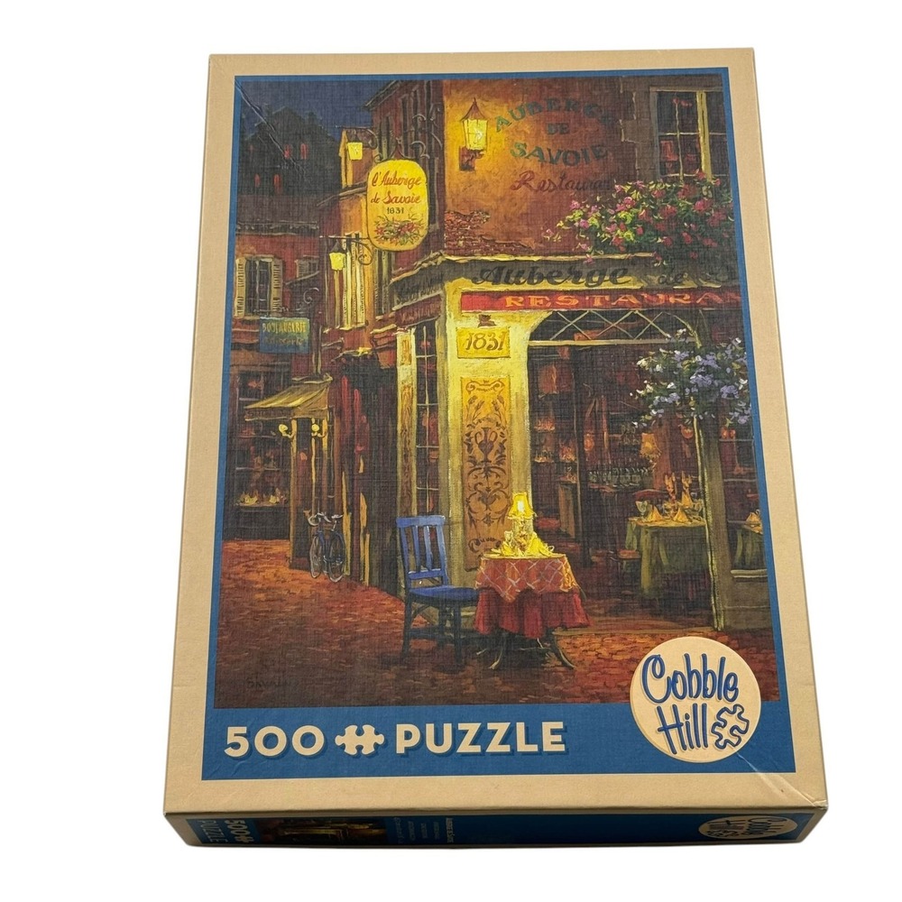 Cobble Hill Auberge de Savoie 500 Pcs Jigsaw Puzzle French Restaurant Scene NEW